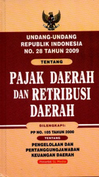 Undang - Undang Republik Indonesia NO. 28 Tahun 2009 Tentang Pajak Daerah Dan Retribusi Daerah